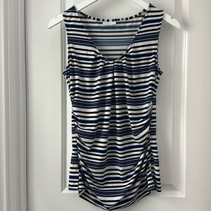 New York & Company Striped Sleeveless Top Size M